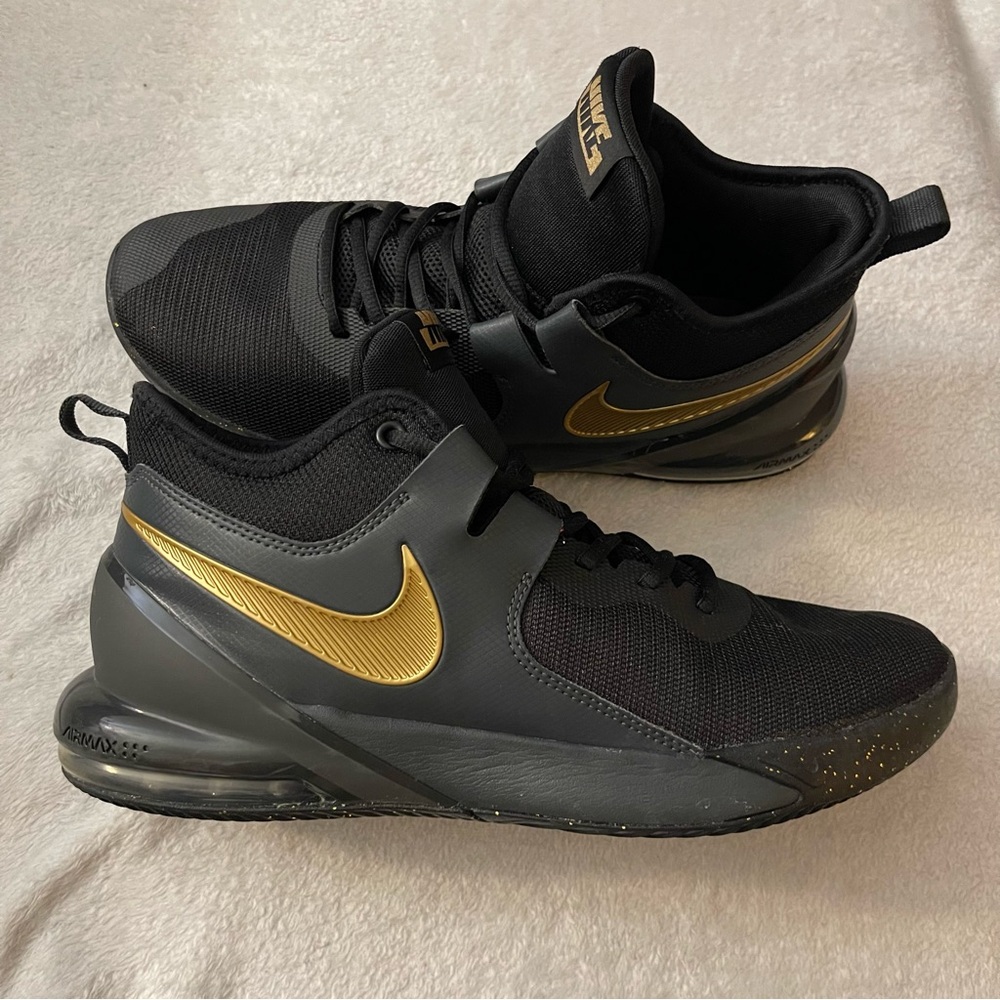 NIKE AIR MAX IMPACT Sneakers, Black & Gold, Men’s Size 11 with Box